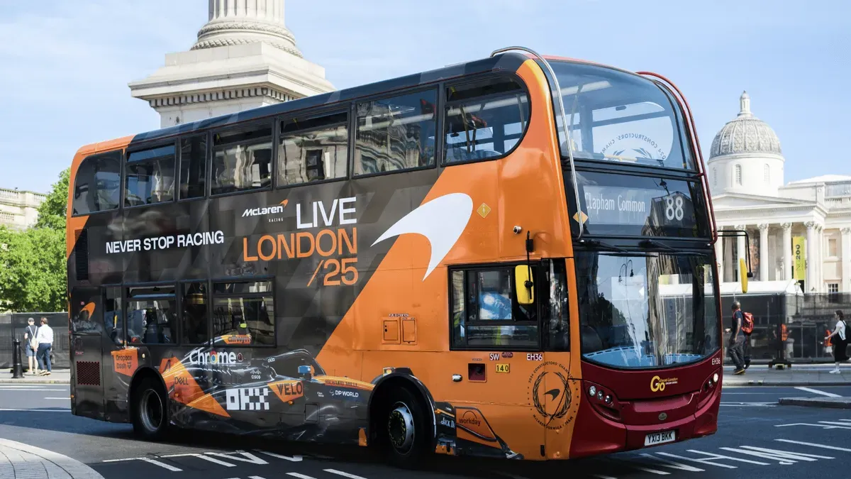 McLaren Racing Takes Over London Buses with Papaya Power