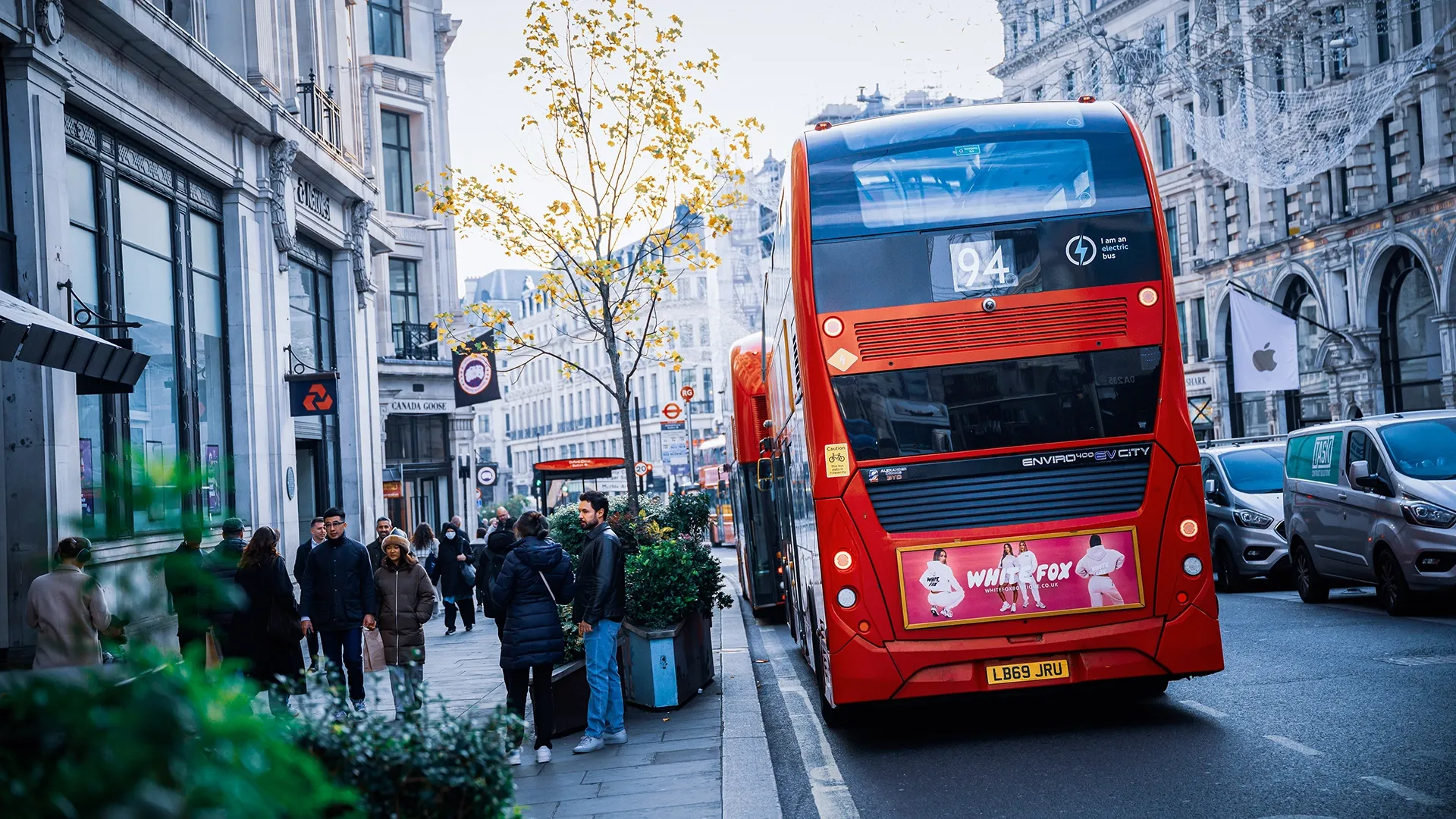 White Fox target pedestrians and motorists with an effective rear bus advert in London