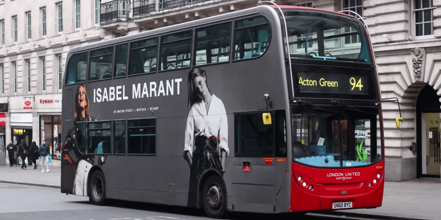 Isabel Marant: A Fashion Week Campaign on the Streets of London with Full Wrap Bus Advertising