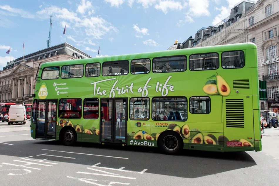 Promoting the โFruit of Lifeโ with London Bus Advertising: The World Avocado Organisationโs Campaign
