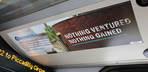 headliner poster for bus interior advertising from london bus advertising